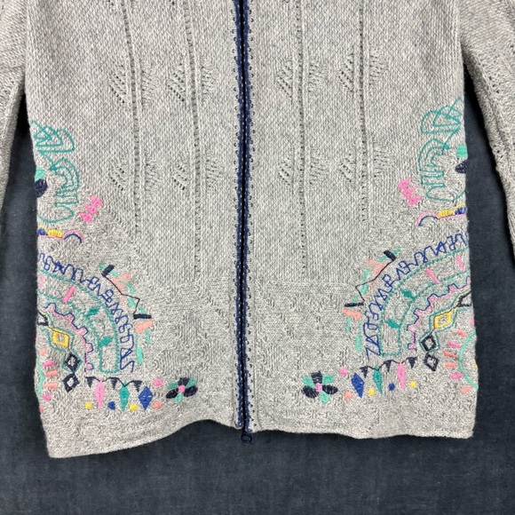 IVKO Women’s Wool Blend Artsy, Abstract Colorful Cardigan Sz 38 - Picture 2 of 14